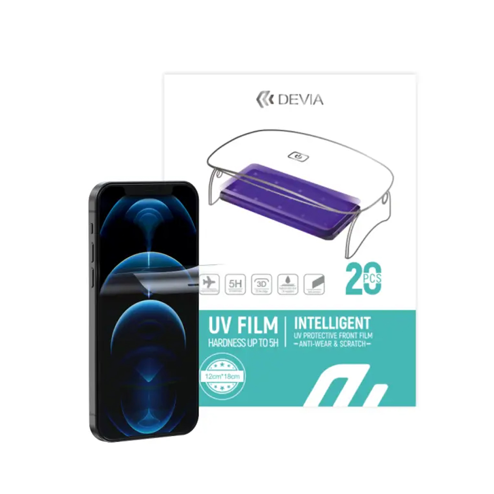 Film frontal de protecție UV inteligent Devia (0.19mm) (20PCS), transparent