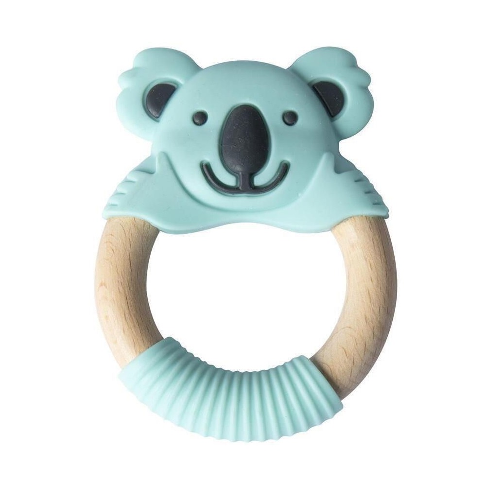 Bibipals Teething Ring Koala, Mint și Charcoal