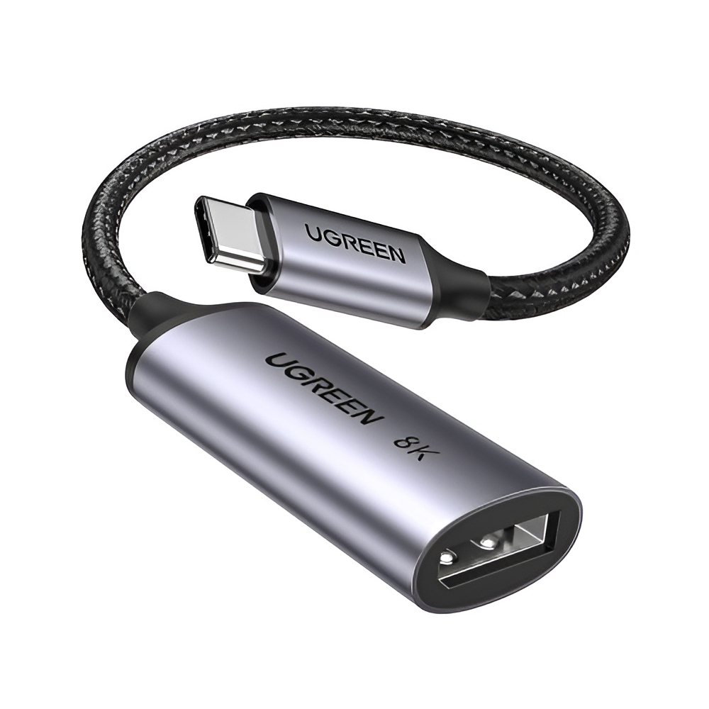 UGREEN Adaptor Tip C 3.0 către DisplayPort 1.4 8K@60Hz 0.1M CM654, gri