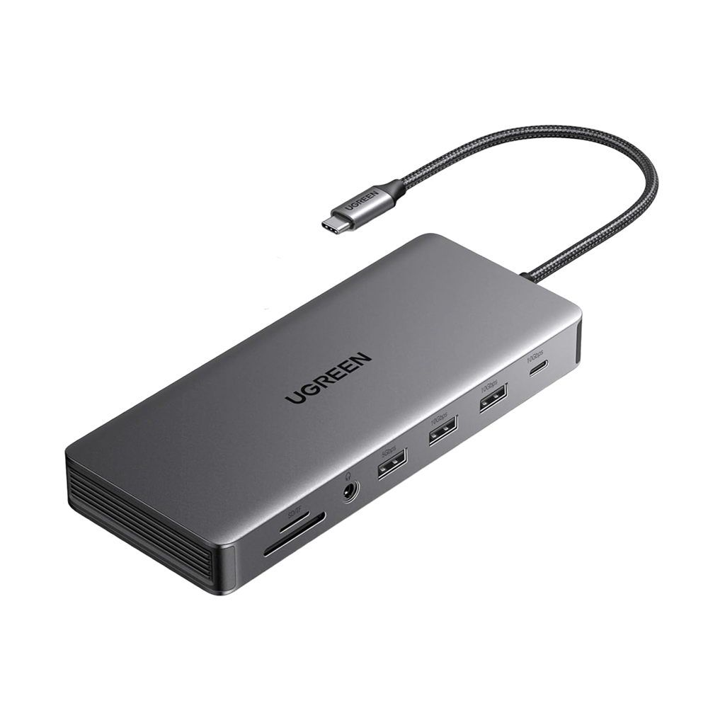 UGREEN HUB 13in1 USB-C to 2*HDMI(4K@60Hz) +DP+2*USB-A3.2+USB-C3.2+2*USB-A3.0+SD/TF+GigabitRJ45+3.5mm+PD(100W)