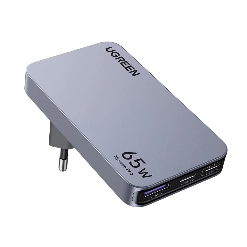 Nexode Pro GaN Charger USB-A+2*USB-C 65W Ultra-Slim X753, negru