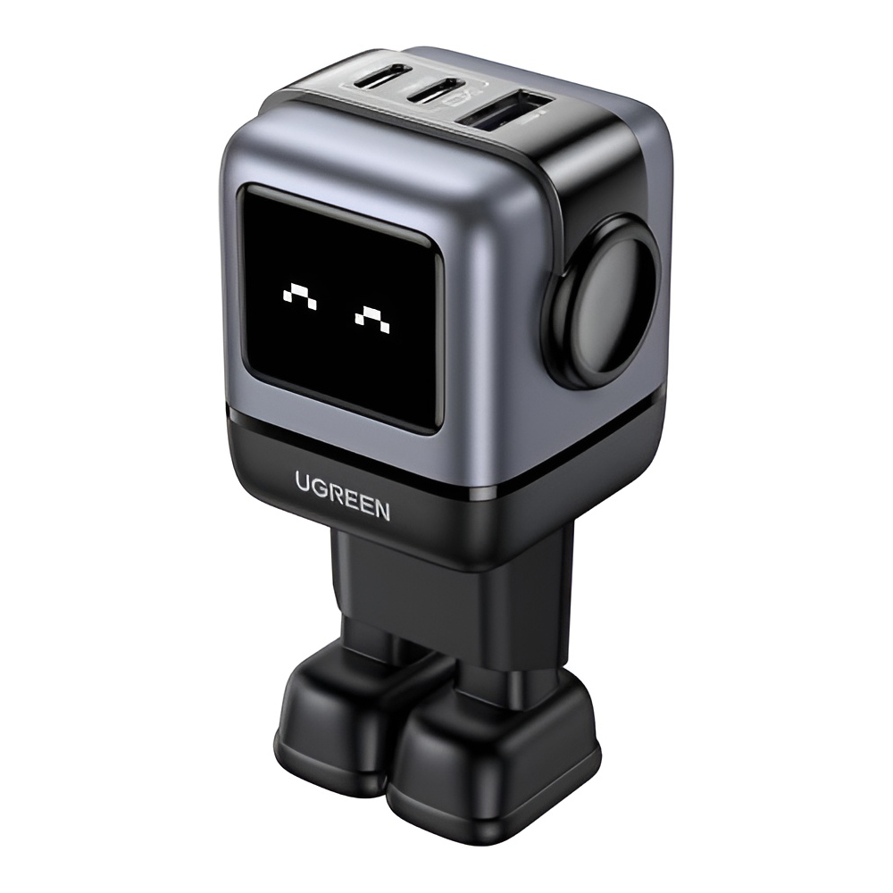 UGREEN Nexode Robot GaN încărcător USB-A+2*USB-C 65W, negru