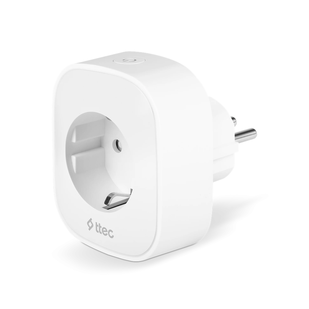 ttec Smart Plug Prizi 16A WiFi cu protecție curentă, alb