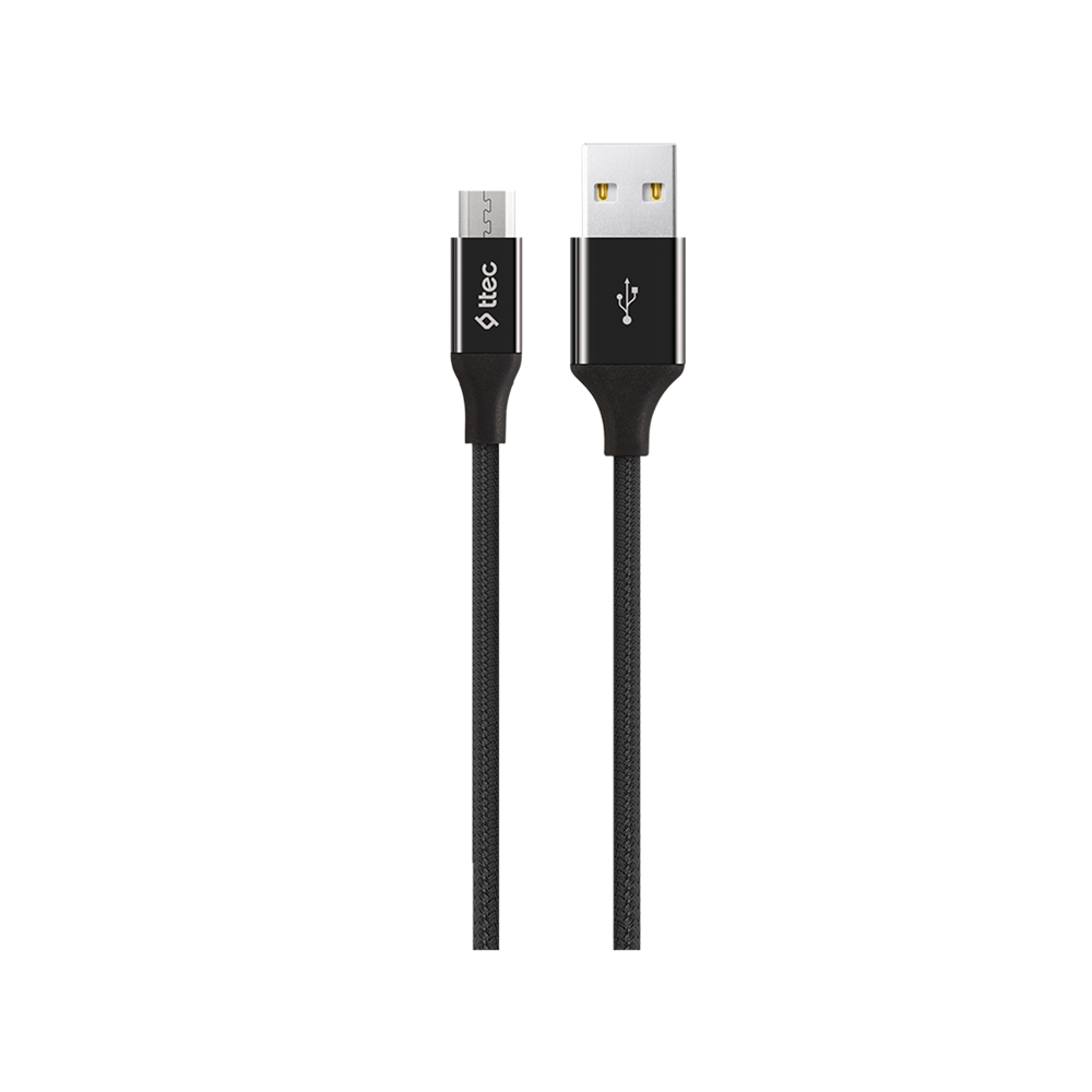 ttec Cable USB to Micro USB 2.4A (1,2m) Alumi, Black