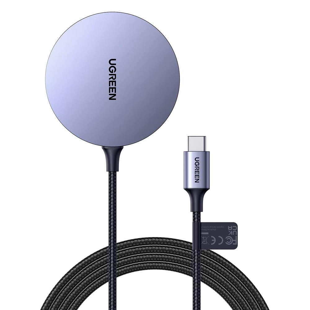 Încărcător magnetic fără fir pentru iPhone 15W CD245, gri
