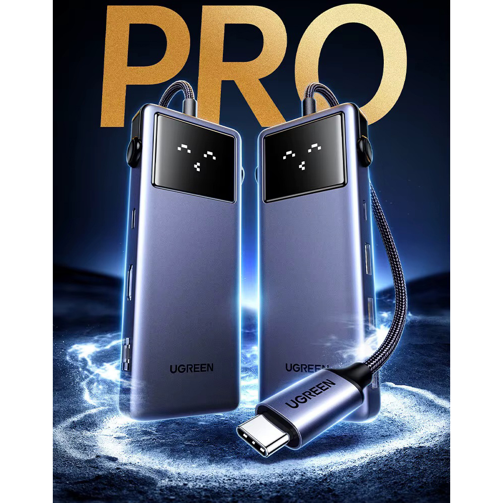 Ugreen hub 7in1 type-c to 1*hdmi 4k@60hz + 2*usb-a 3.0 + 1*usb-a 2.0 + 1*usb-c + lan 100w pd | cm888, space gray Thumbnail 2