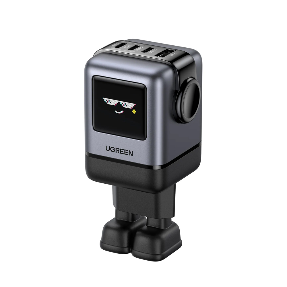 UGREEN UNO Robot GaN încărcător rapid 3xType-C+1*USB-A 100W, negru