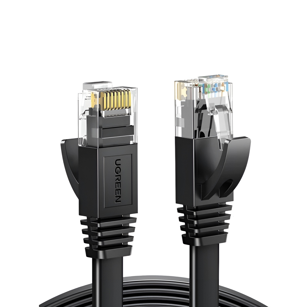 UGREEN Cat6 Flat Ethernet Cable, U/UTP, 8m, Black