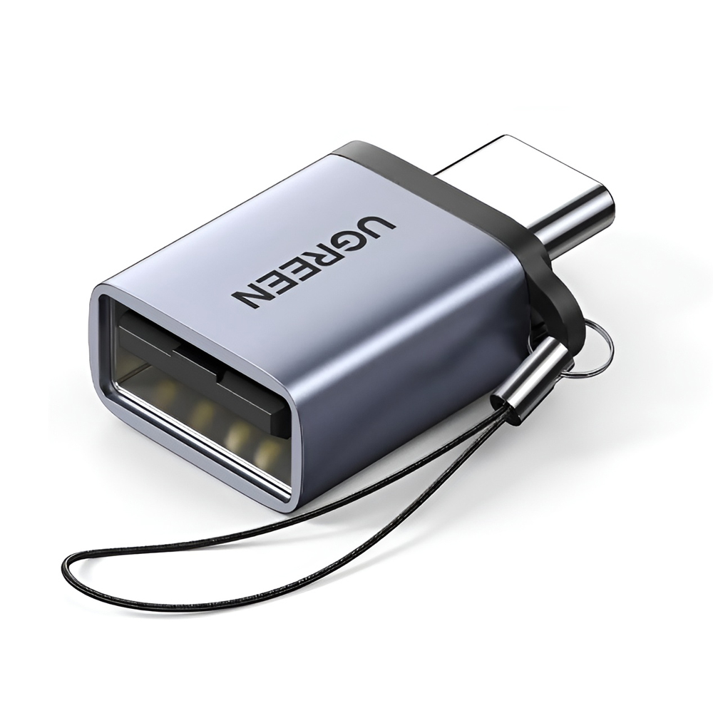 UGREEN Adaptor OTG Tip C 3.1 către USB-A 3.0, până la 5Gbps US270, Space Gray