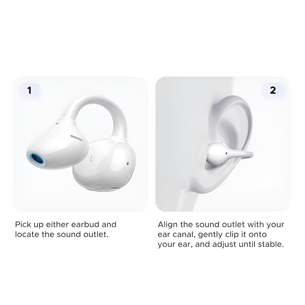 Ugreen open ear tws clipbuds pro | ws218, white Thumbnail 2