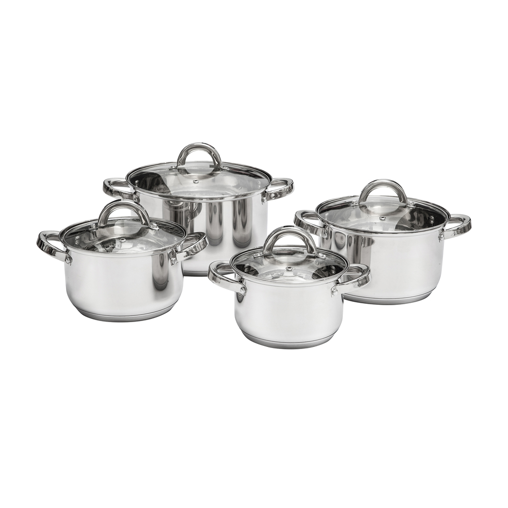 Ambition, Cookware Set 8 ПК с лидой, ягодами, нержавеющей сталью, закаленным стеклом