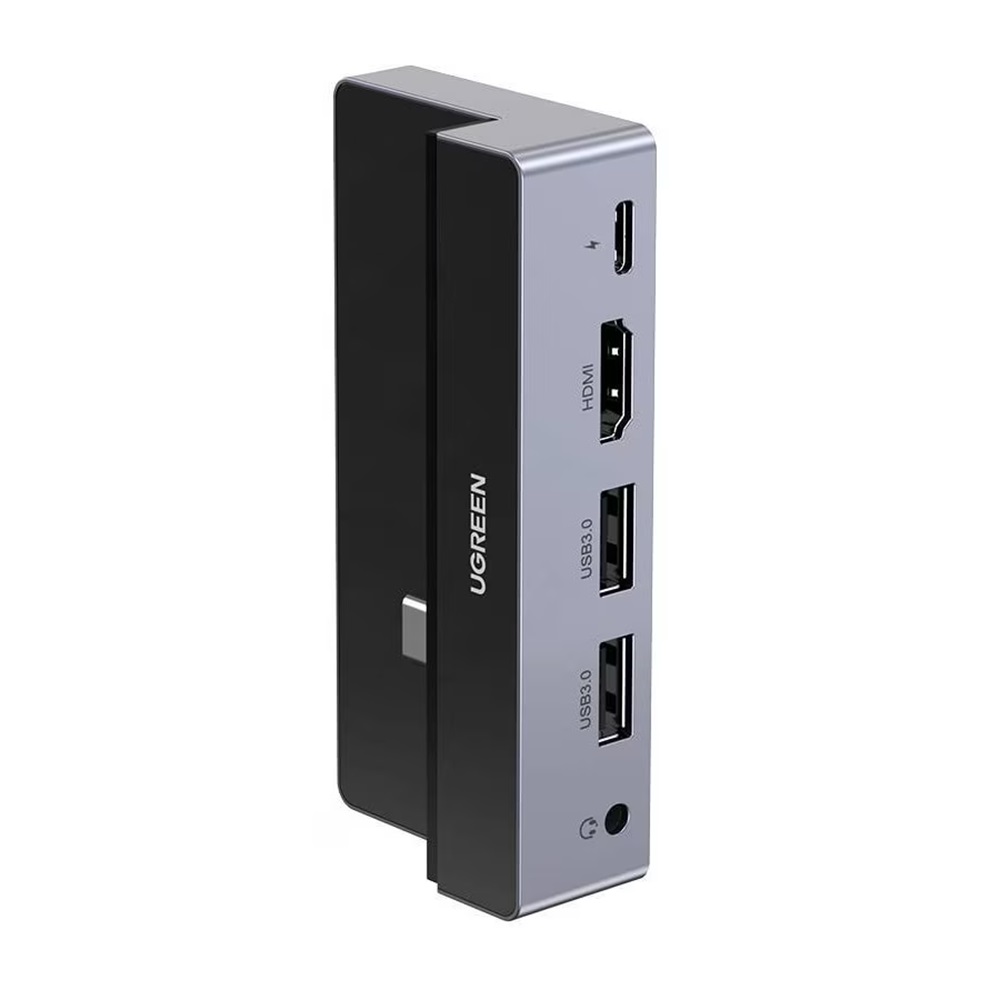 UGREEN HUB 5in1 pentru iPad Pro Type-C 3.0 to 2*USB 3.0 + HDMI + 3.5mm PD 100W CM317, Silver