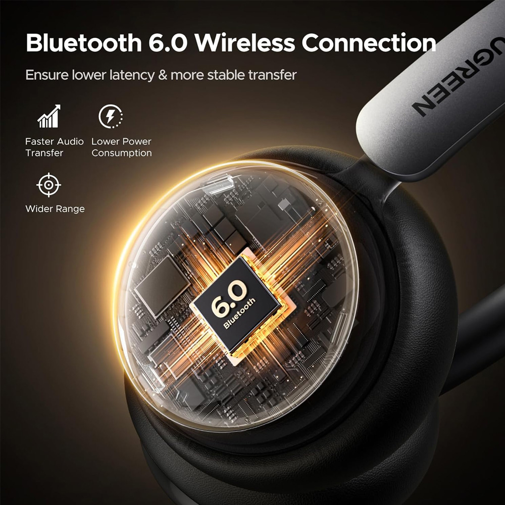 Ugreen wireless headphones studio plus hybrid anc | hp207, silver-black Thumbnail 2