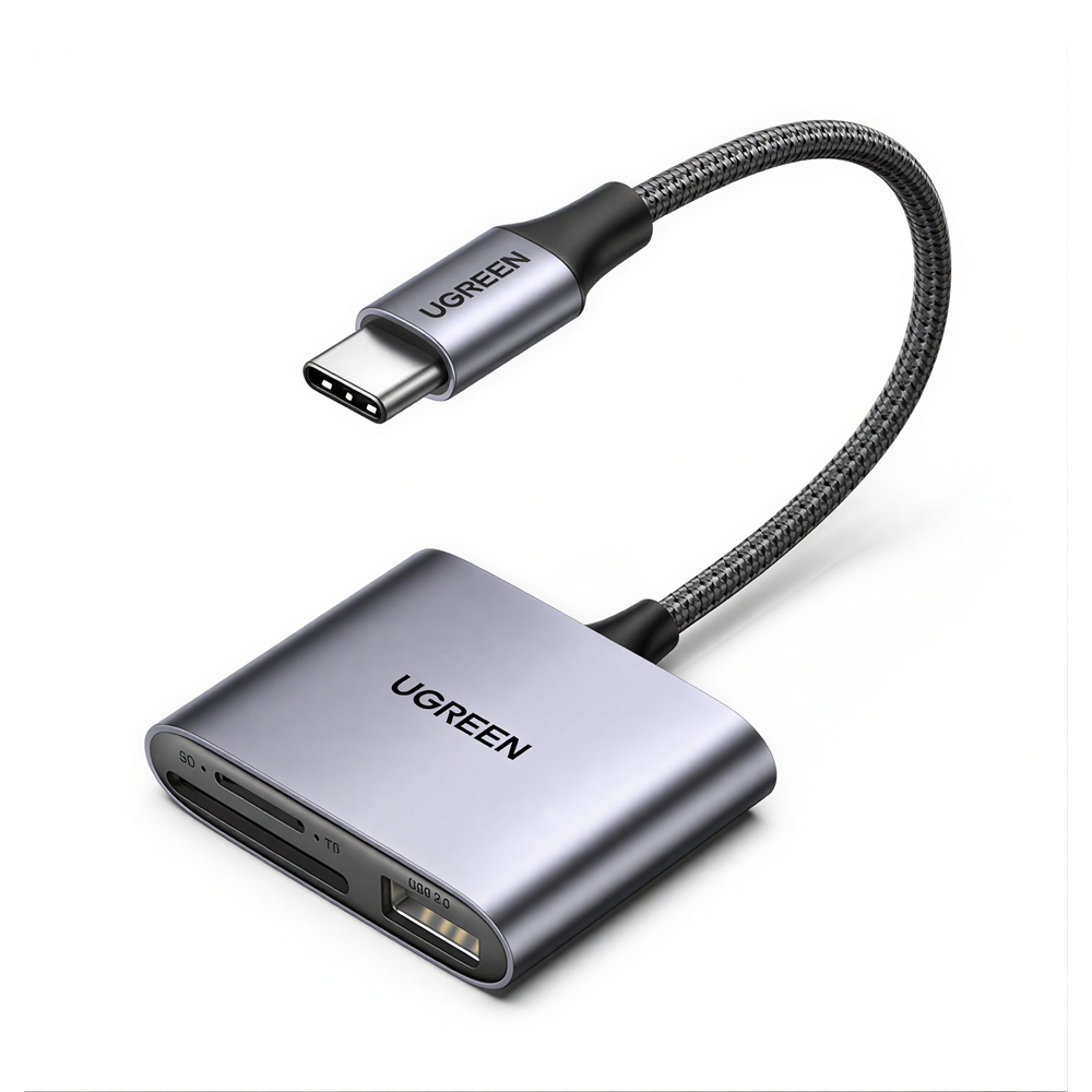 UGREEN USB-C to SD/TF + USB 2.0 Reader card de memorie