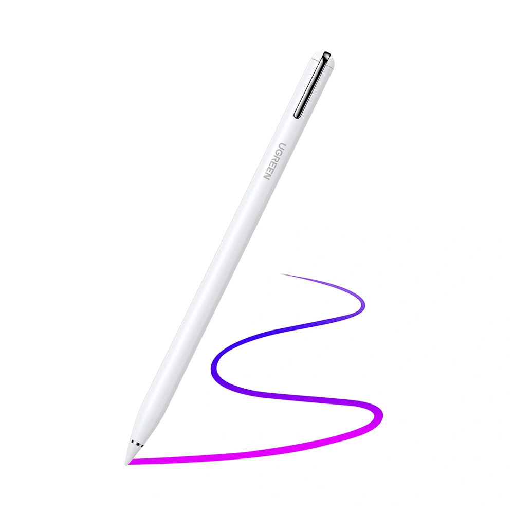 UGREEN Smart Stylus for iPad 2018-2025, Faster Charge Tilt Sensibility, White
