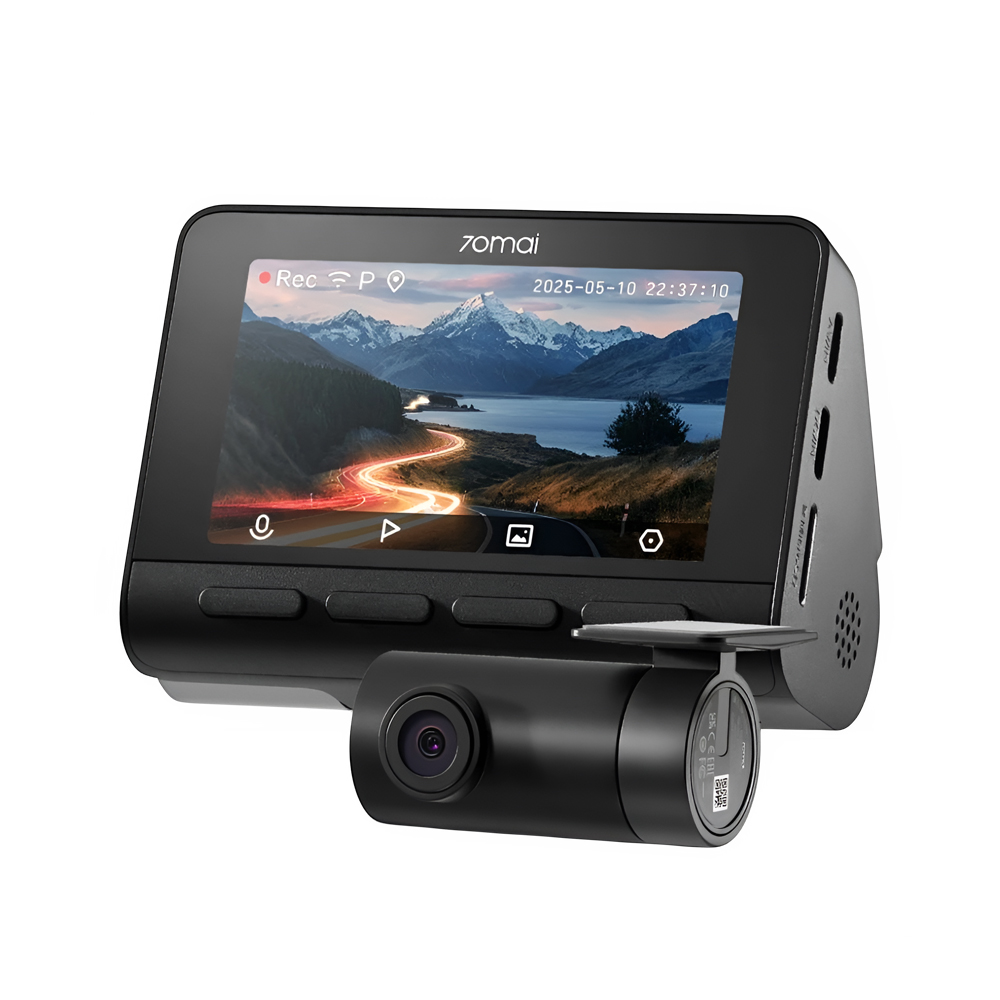 70Mai Smart Dash Cam A800SE-1 4K + camera spate, negru