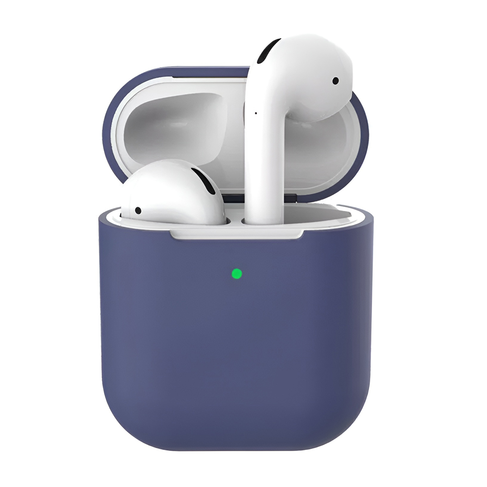 Casca caz Silicon Airpods 2, albastru închis