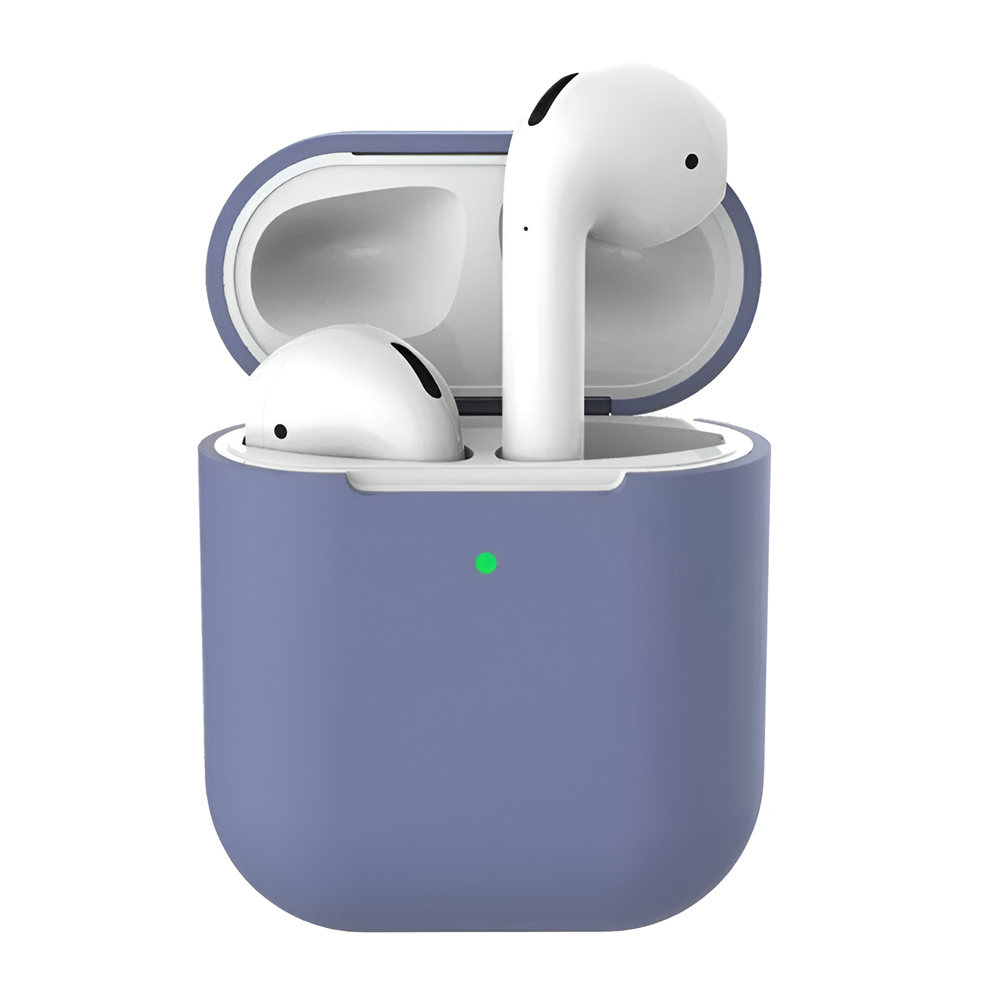 Casca caz Silicon Airpods 2, Lavander Gray