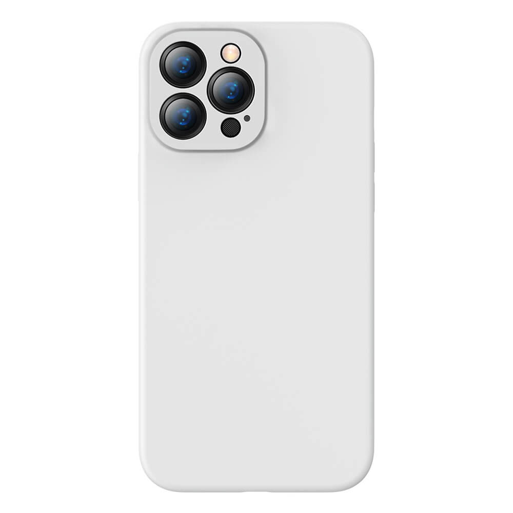Baseus caz Siliciu lichid Gel protecție iPhone 13 Pro, alb