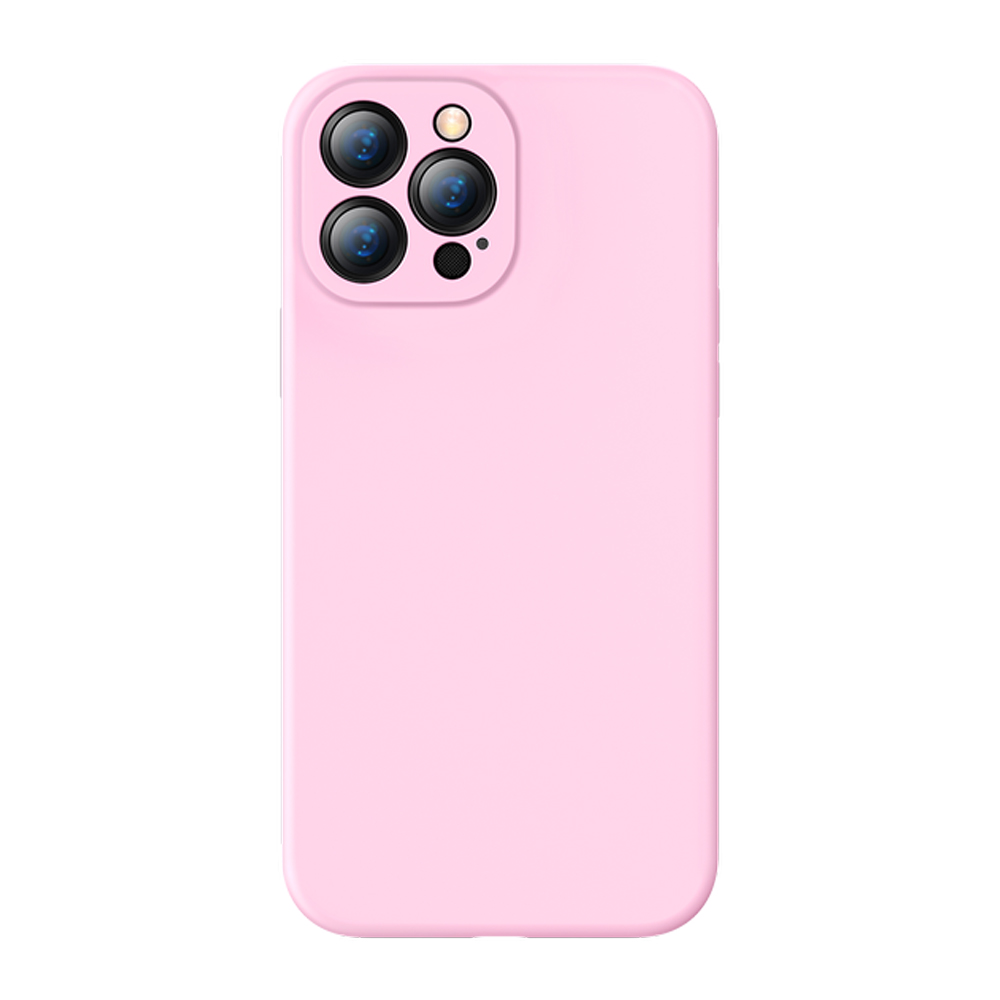 Baseus caz Siliciu lichid Gel protecție iPhone 13 Pro Max, roz