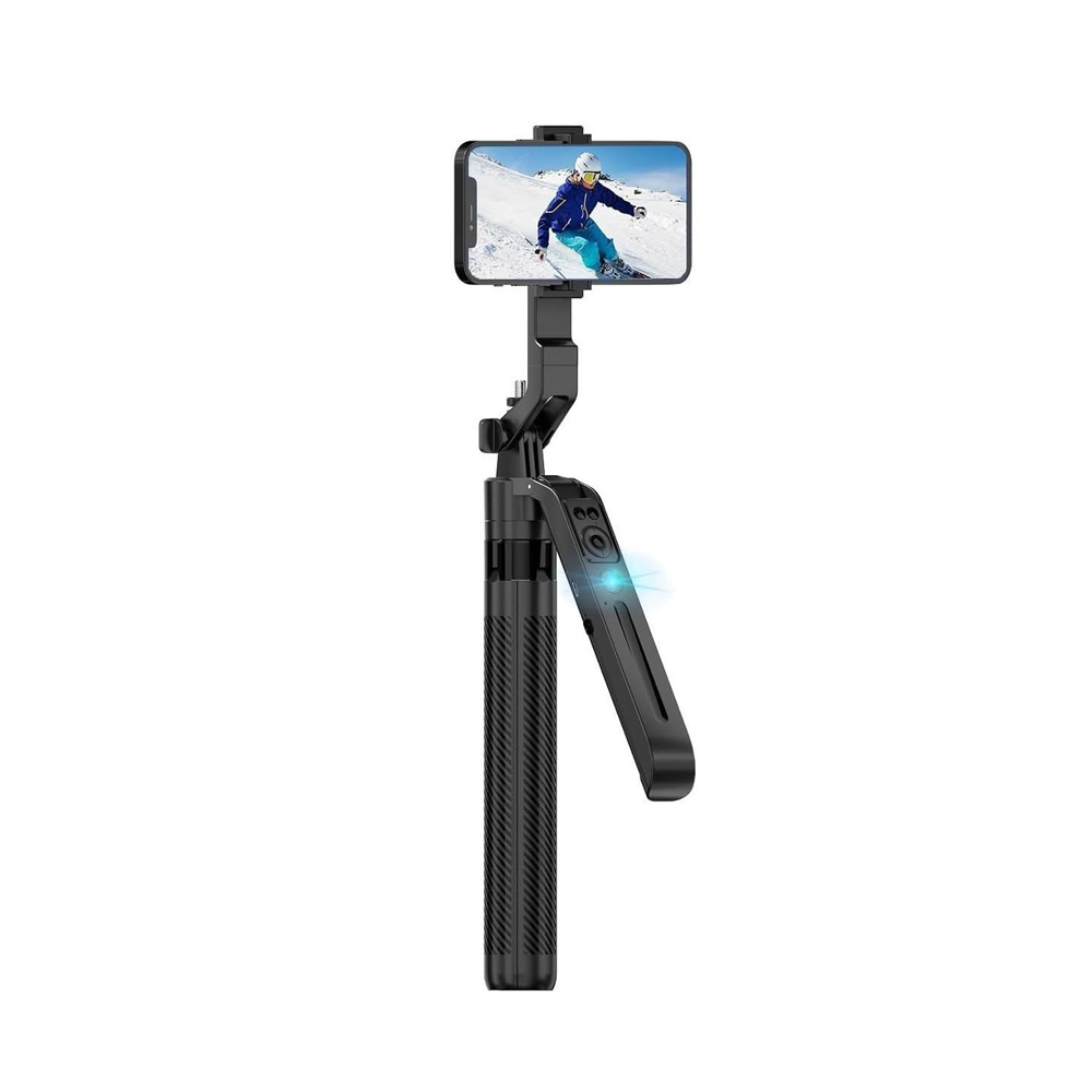 Tripod Auto Face urmărire AI 360 Design detașabil cu telecomanda Selfie C12, 1,8m, negru