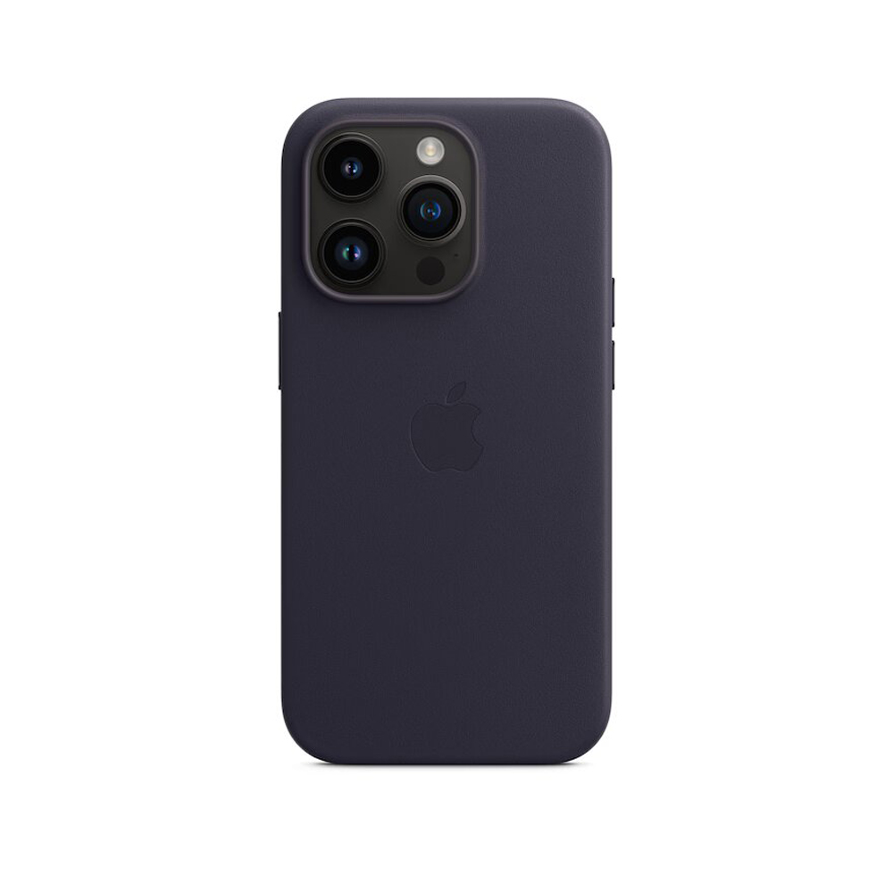 Caz original din piele cu MagSafe pentru iPhone 14 Pro, cerneala