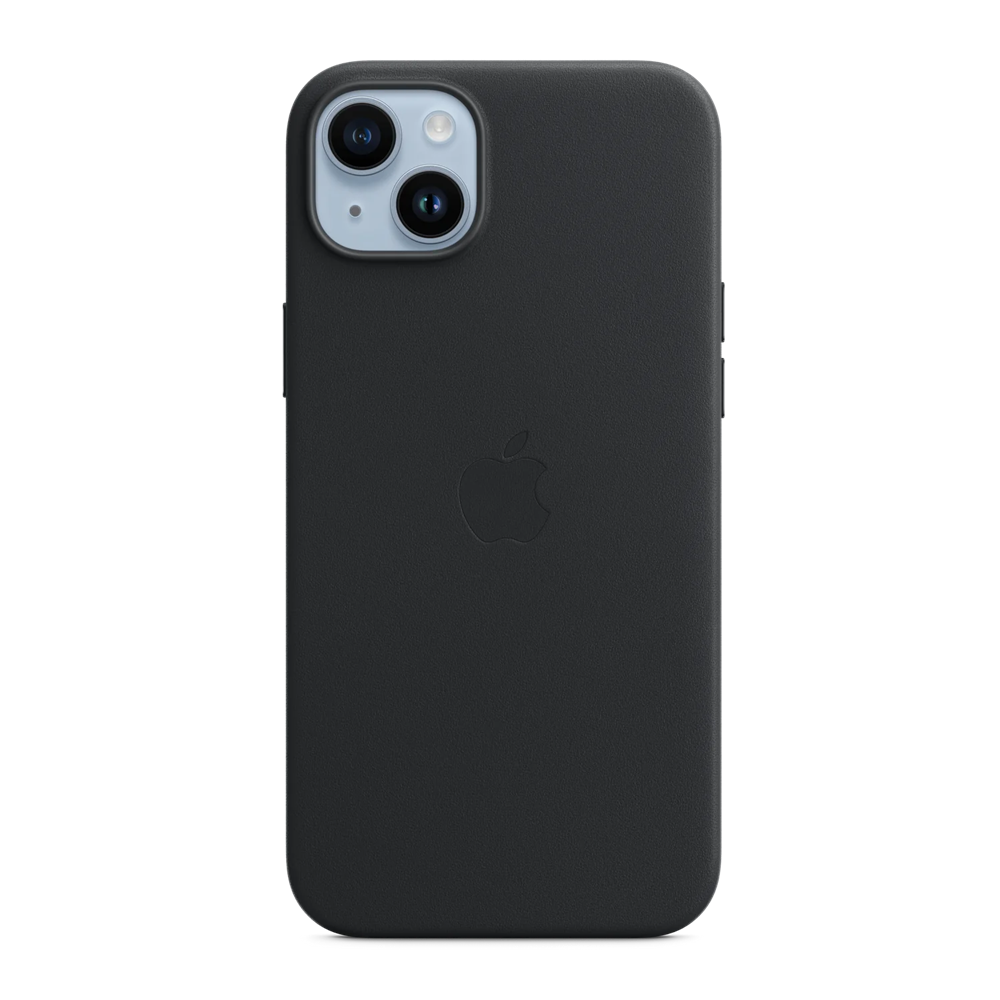 Caz original din piele cu MagSafe pentru iPhone 15 Plus/14 Plus, Midnight