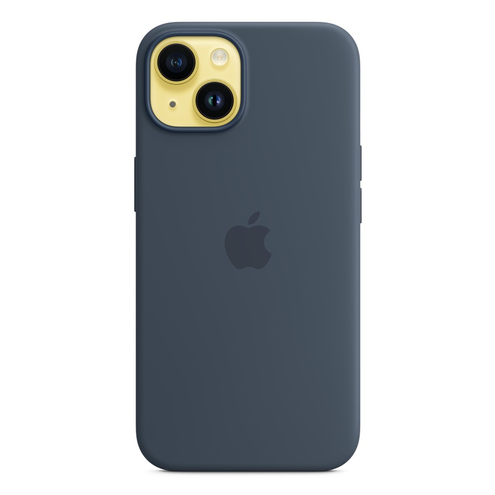 Caz Original Silicon cu MagSafe pentru iPhone 14, Storm Blue
