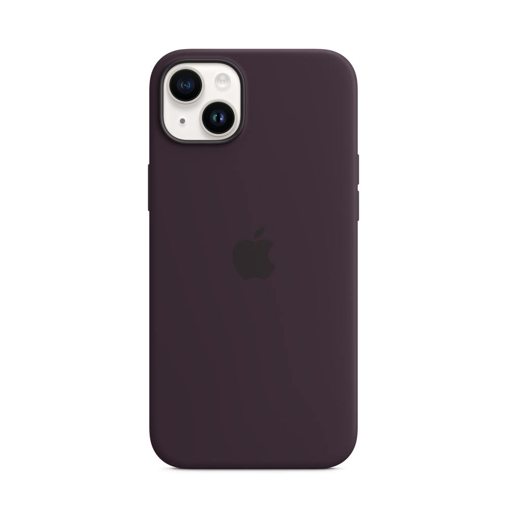 Caz Original Silicon cu MagSafe pentru iPhone 15 Plus/14 Plus, Elderberry