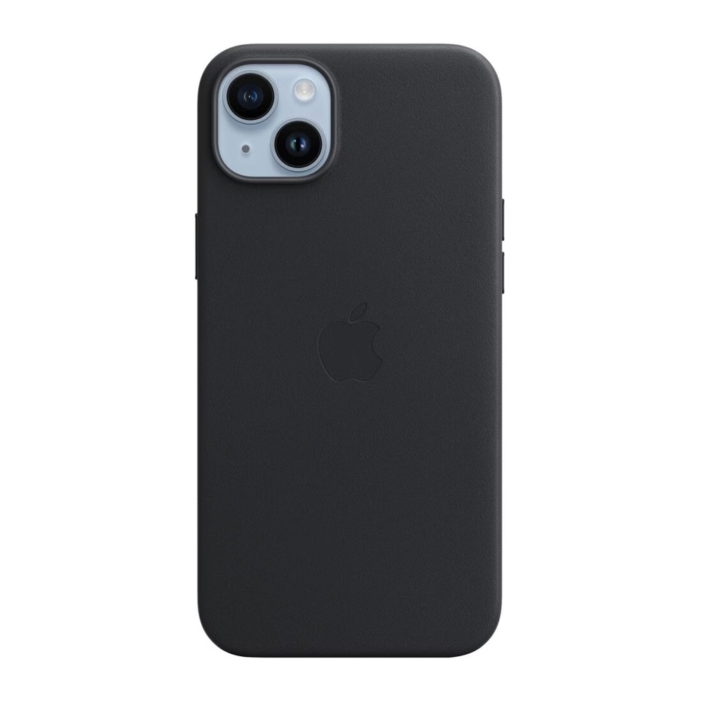 Caz original piele cu MagSafe pentru iPhone 14, miezul nopții