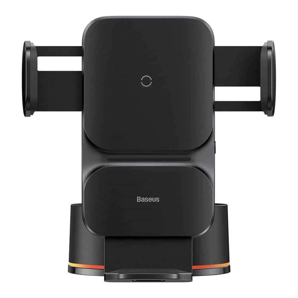 Baseus Wisdom Auto Alignment Car Mount Wireless Charger (QI 15W (Bază de aspirație), Negru