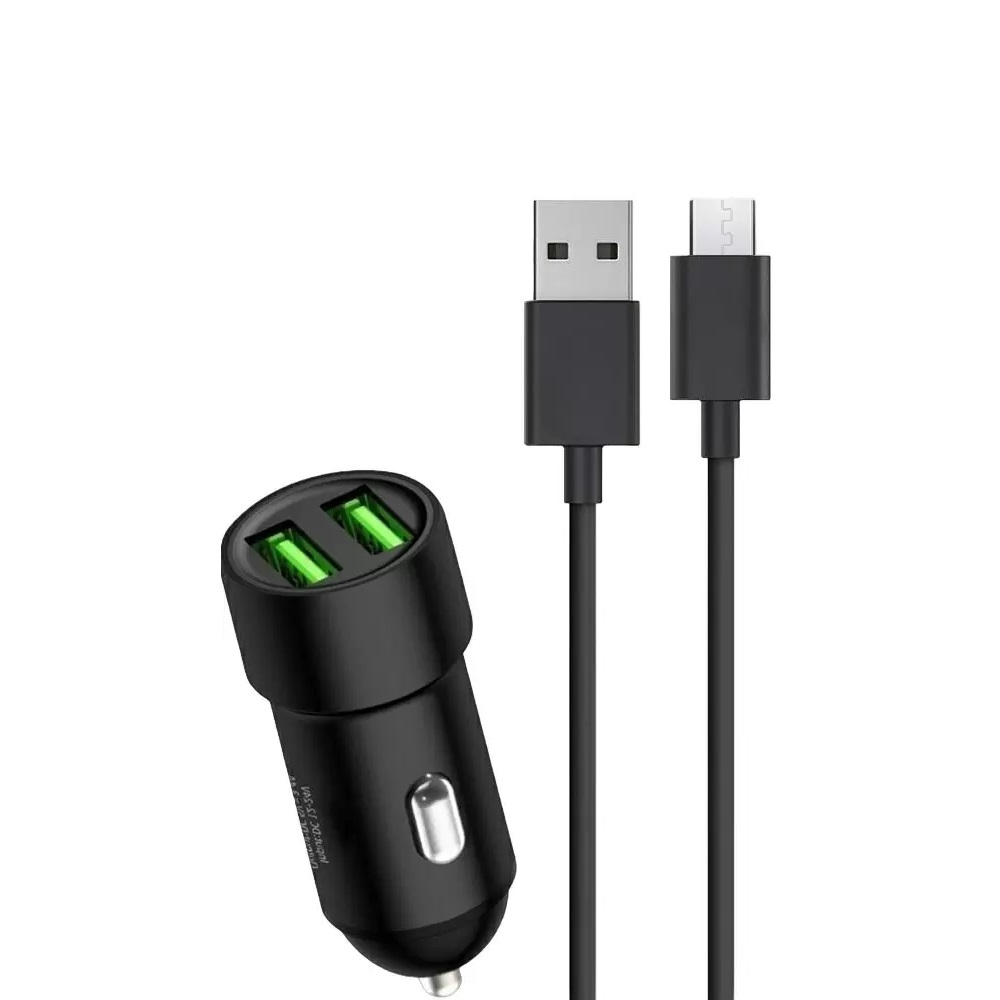 Charome Car Charger cu cablu USB la Micro-USB C6, negru
