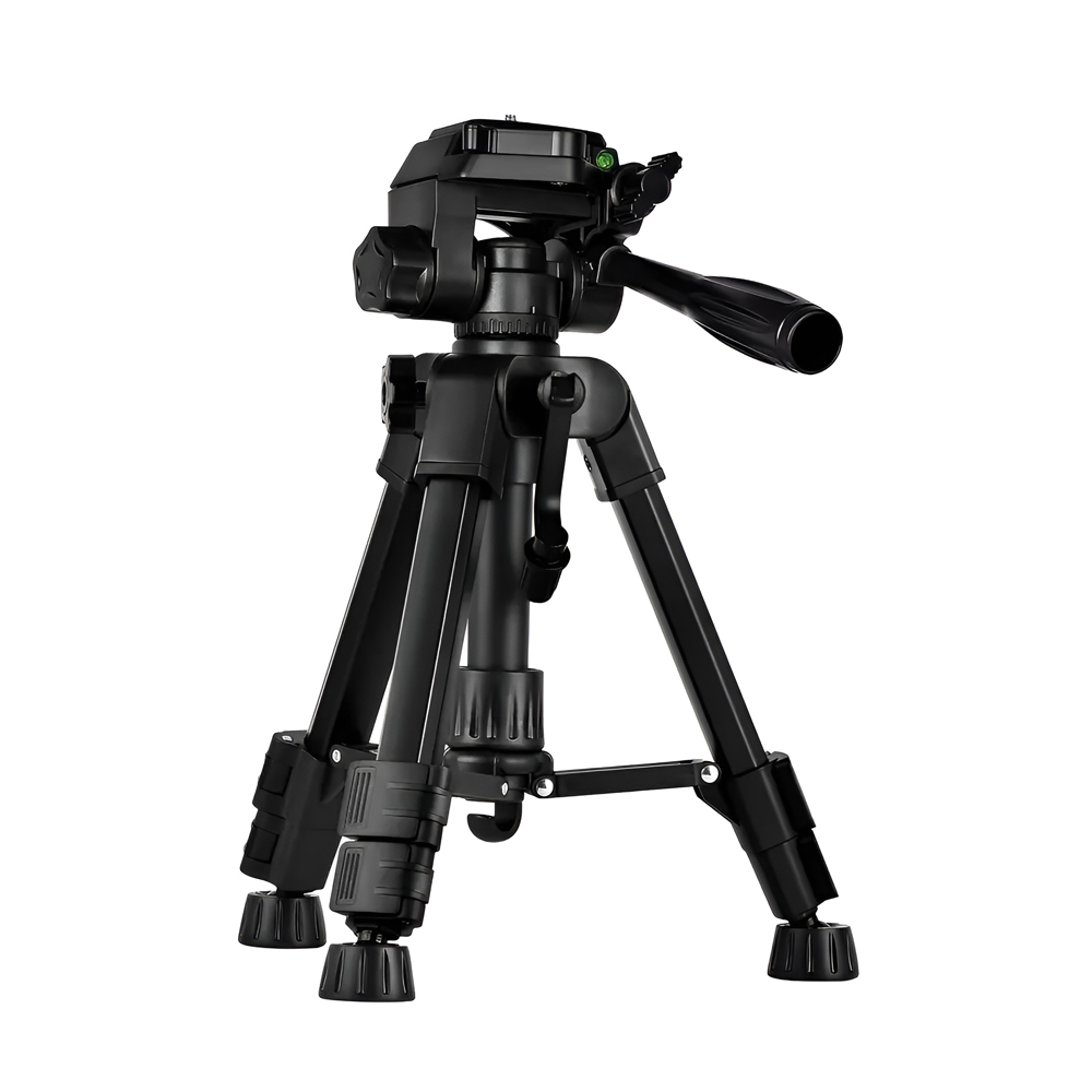 Tripod Photography Professional Aluminum 63,5cm (Cnob de blocare, suport neted 360°), negru D-50