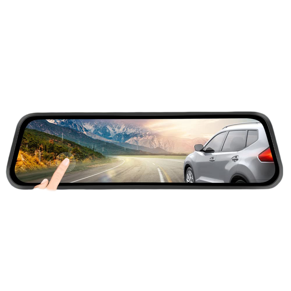 DVR Full-Screen Streaming cu 2,5D față și spate Dual Lenses, Large-Angle Touch Ecranul de operare, 10-inch Ecranul, negru