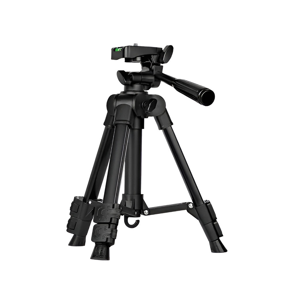Tripod Photography Professional Aluminum 125cm (Locking Knob, Suport Smooth 360°), Black F-13T