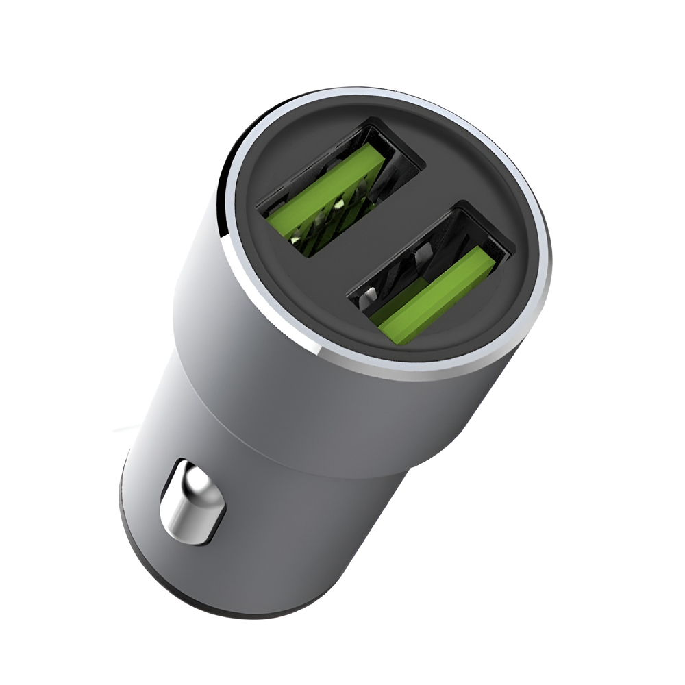 Încărcător auto Casca XL 2USB 2.4A, gri