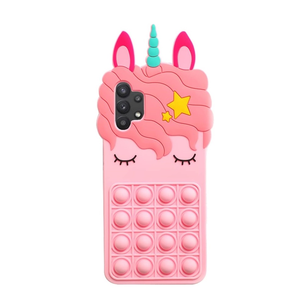 Casca cu silicon lichid Popit Unicorn Samsung A32, Mix
