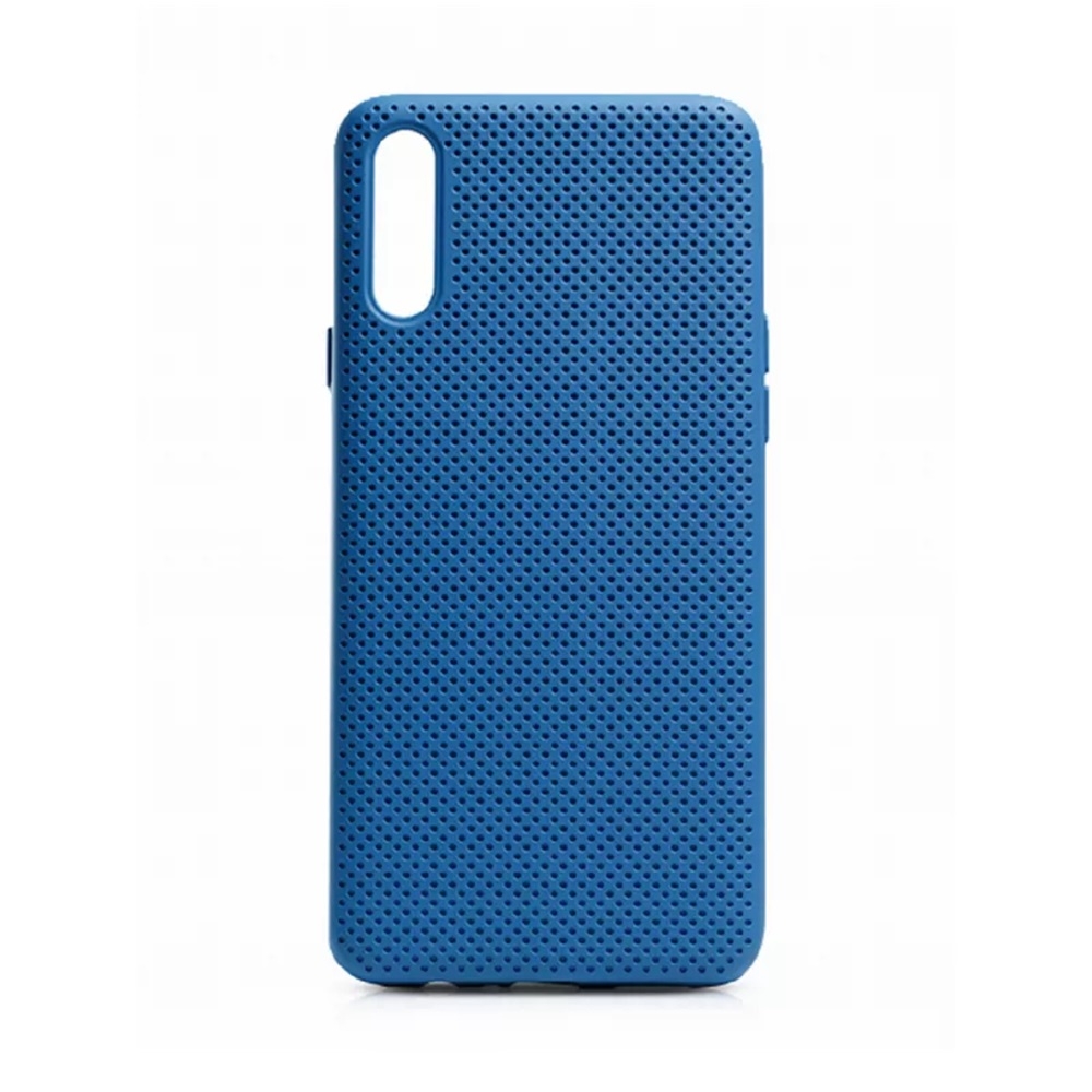 Casca caz Silicon lichid Grid Samsung A50S, albastru