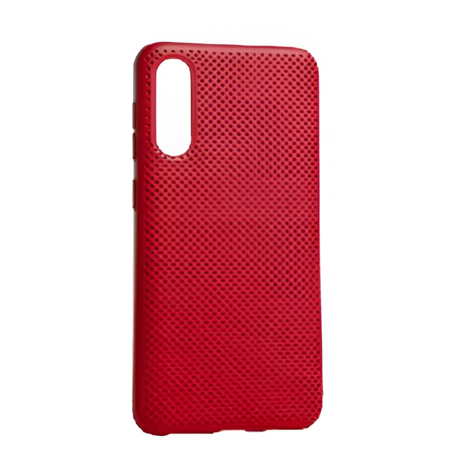 Casca caz Silicon lichid Grid Samsung A50S, roșu