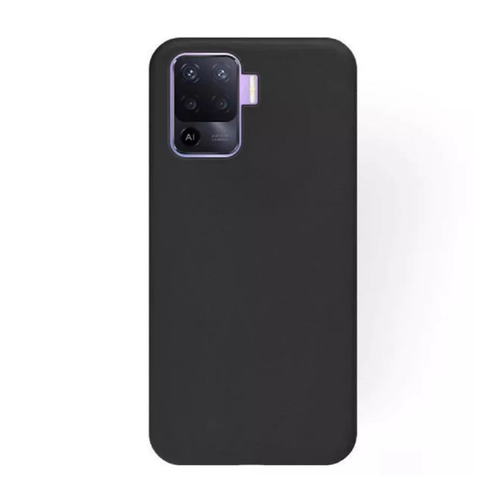 Husă Helmet Liquid Silicone pentru OPPO Reno 5 Lite 4G, neagră
