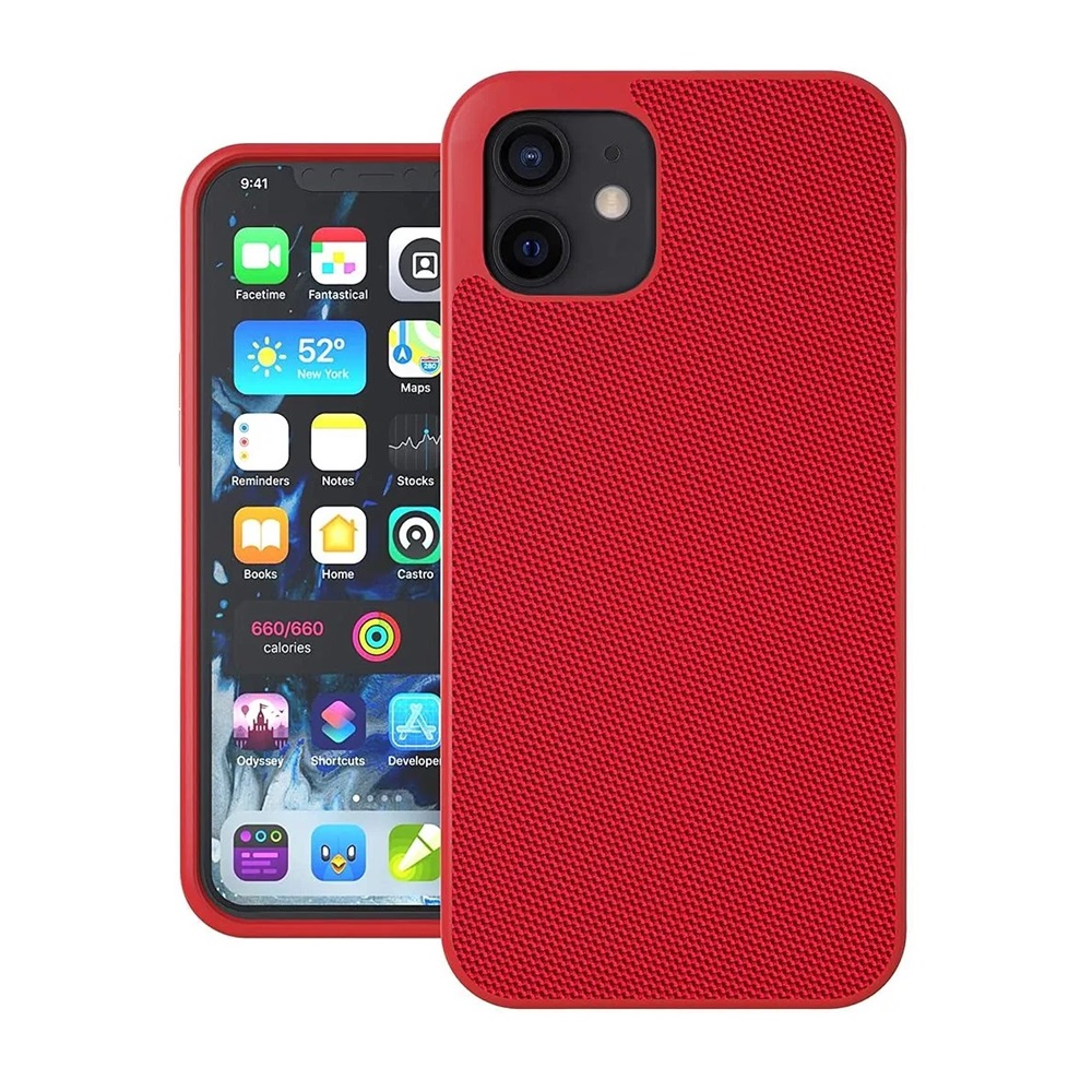 Casca Case TPU Nylon Series iPhone 12 Mini, Red