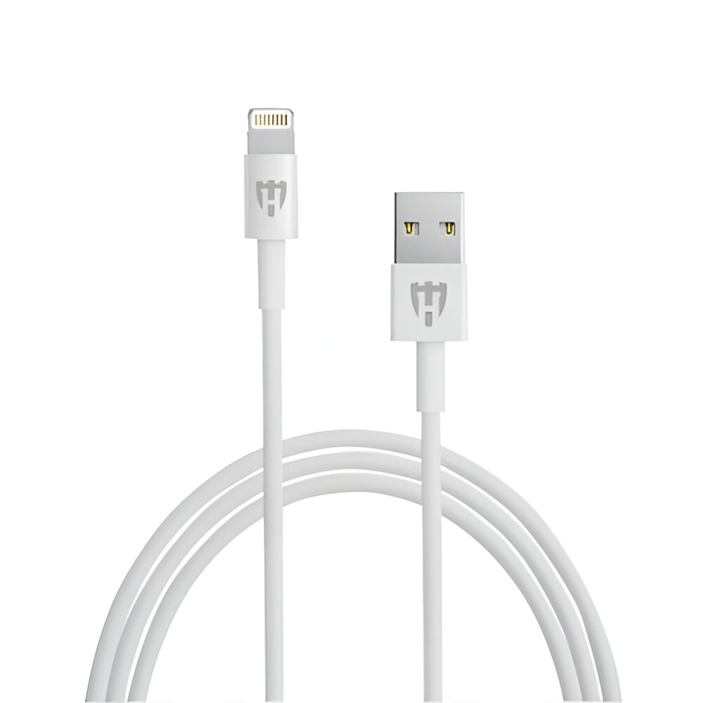 Casca Cablu USB la Fulger bază 2.1A 1m, alb