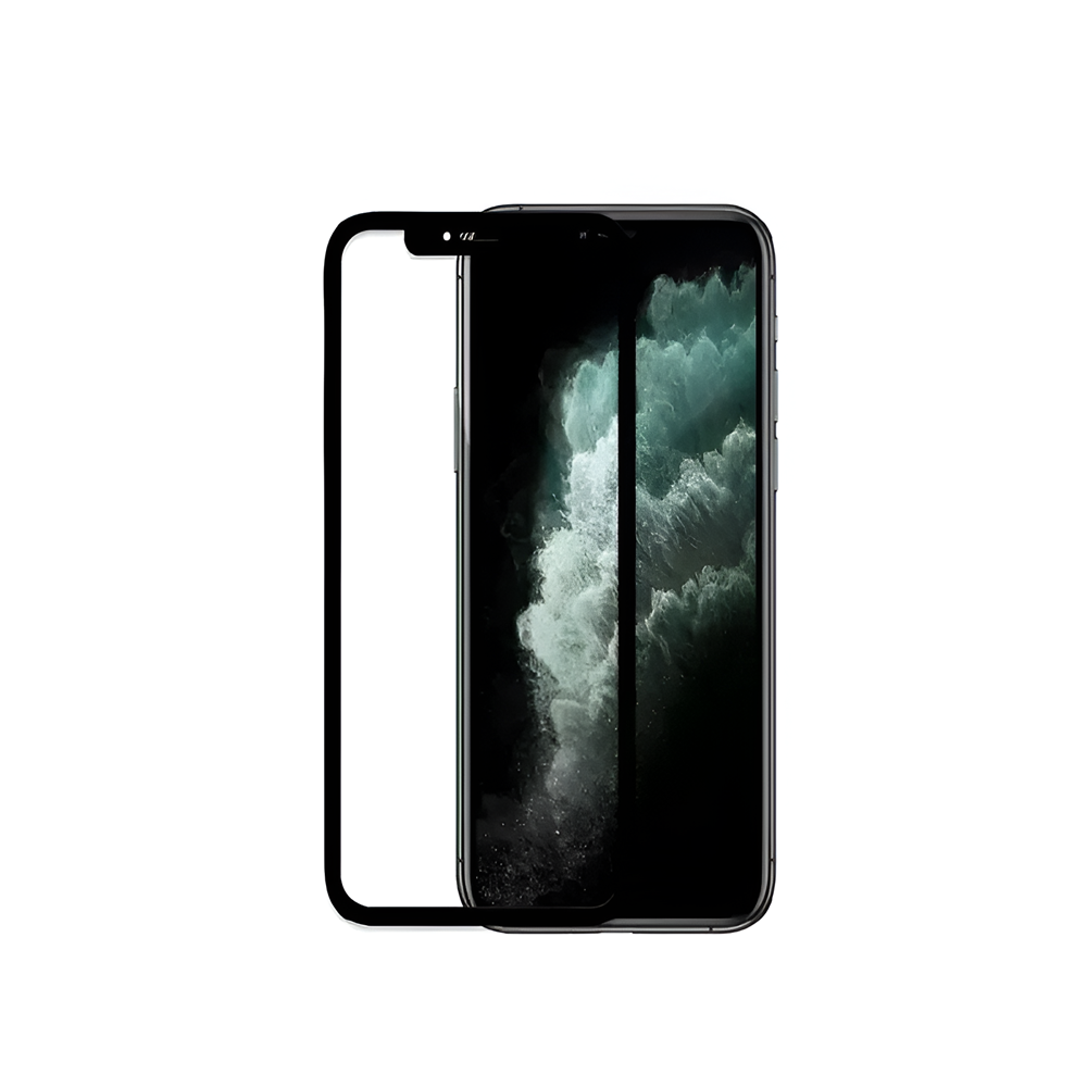 Casca Diamond Glass 4D Frame iPhone 11 Pro/X/Xs, Negru (V2)