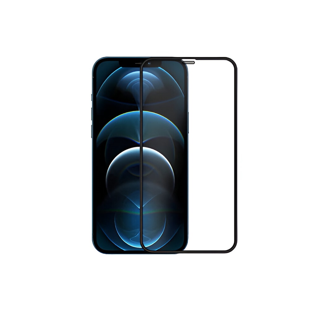 Casca Diamond Glass 4D Frame iPhone 12 Pro Max, negru