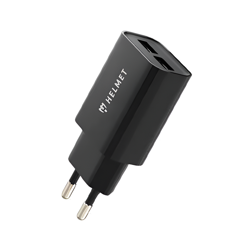 Încărcător de perete cu cablu USB la Lightning 2xUSB 2.4A, negru