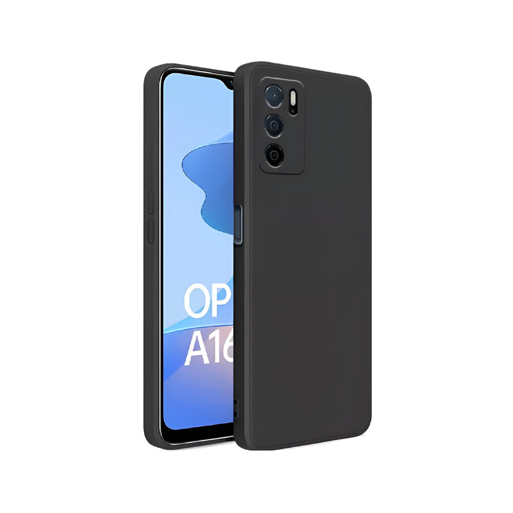 Husă Helmet Liquid Silicone pentru OPPO A16 / OPPO A16s, neagră