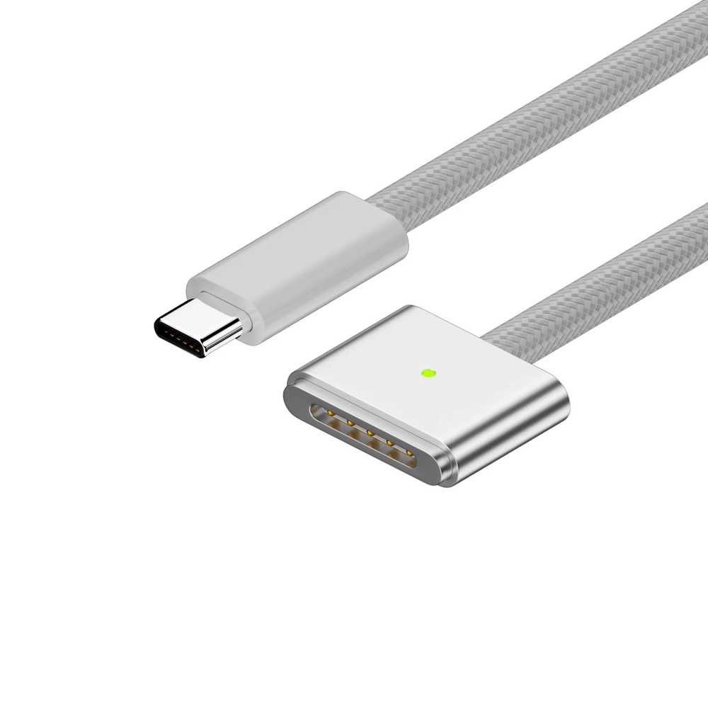 Casca Cable Nylon Tip C la MagSafe 3, 2m, Silver