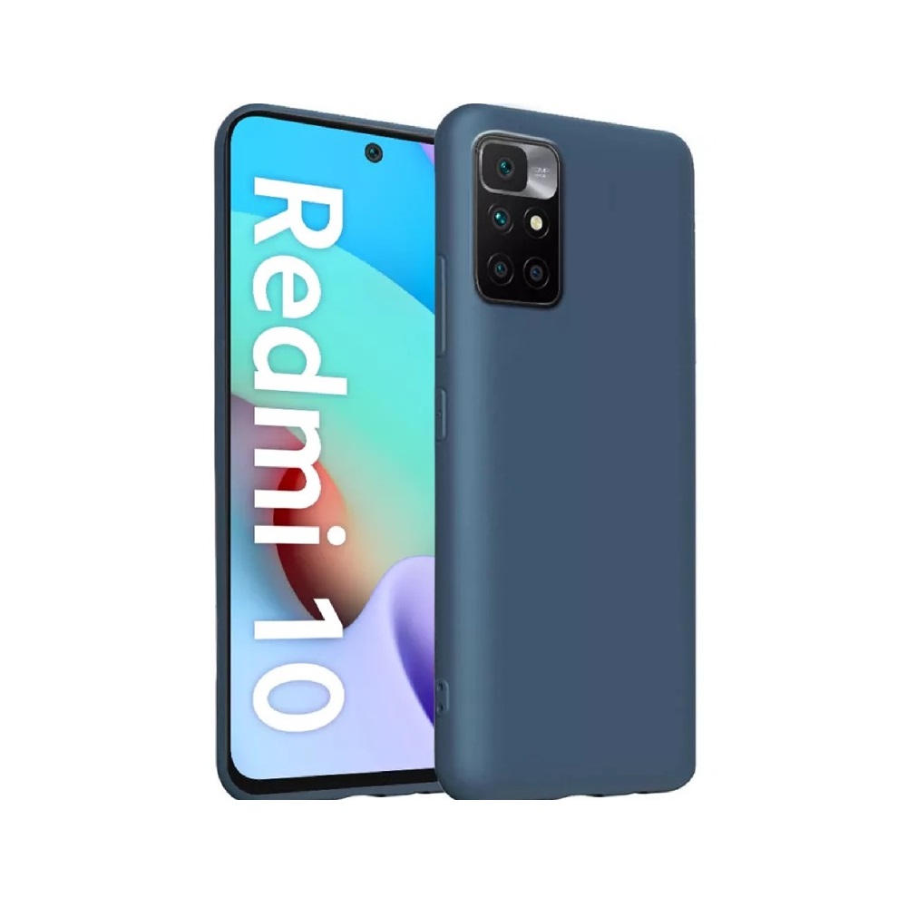 Casca caz lichid Silicon Redmi 10, albastru