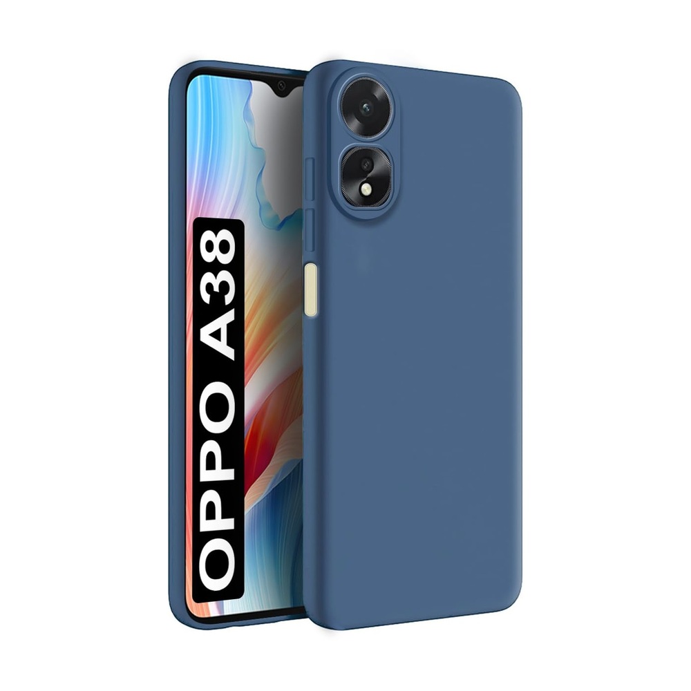 Casca caz Silicon lichid Oppo A38, albastru