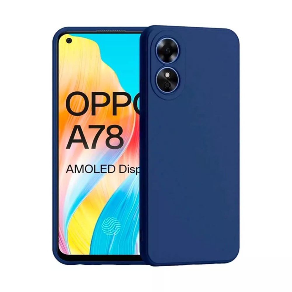 Casca caz Silicon lichid Oppo A78 4G, albastru
